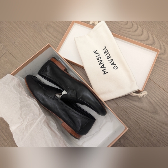 Mansur Gavriel Classic Loafers in Black Size 6 - Picture 2 of 7
